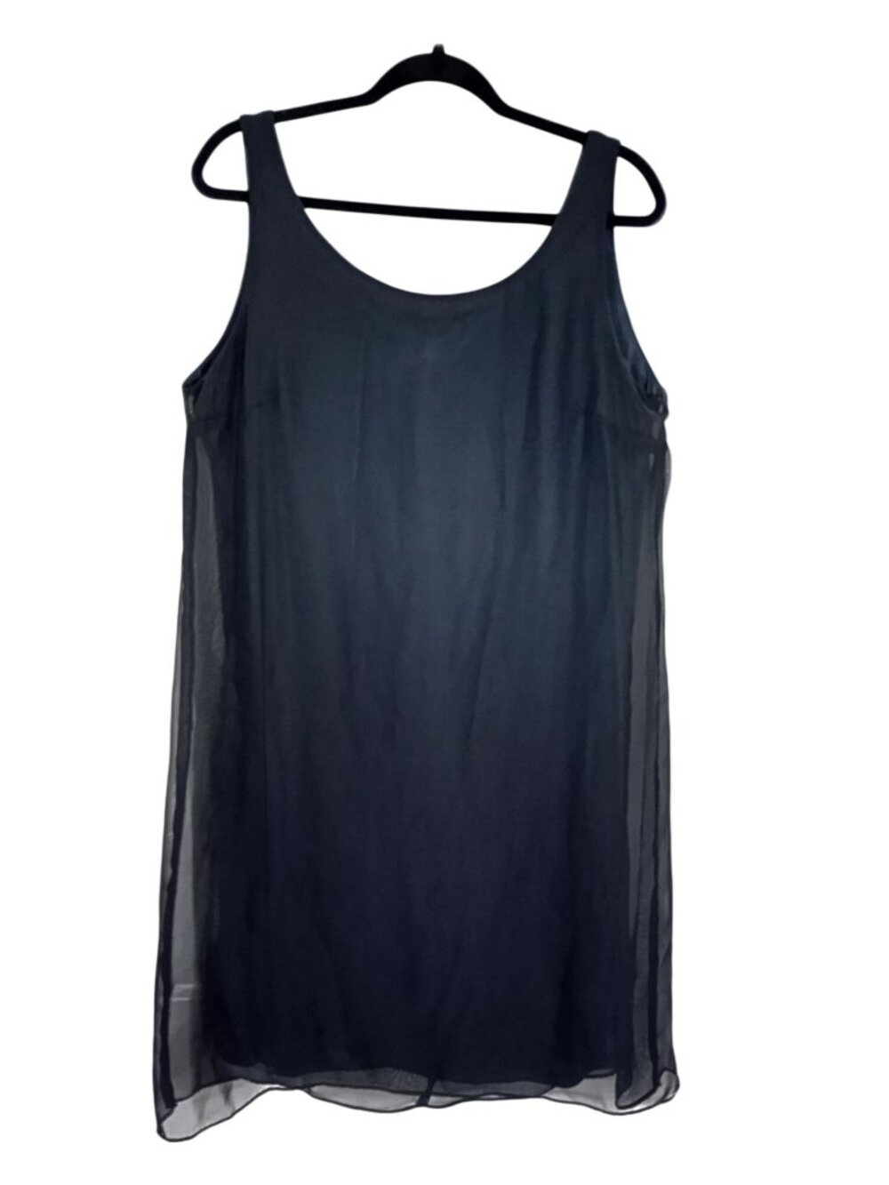 Karis Korner Midi dress black Sleeveless Liner Size 14 Womens